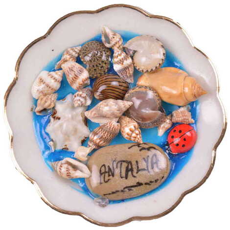 Antalya Themed Customised Sea Shell Plate Magnet 73 Mm - 4