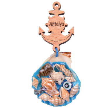 Antalya Themed Customised Sea Shell Souvenir Fridge Magnet - 7