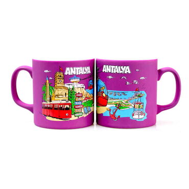 Antalya Themed Customised Serigraphy Printed Ceramic Mug 82x90 mm - 5