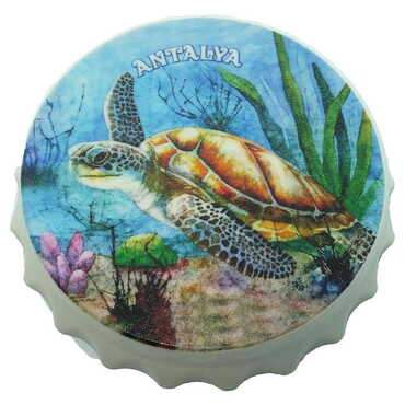 Antalya Themed Customised Uv Printed Bottle Cap Shaped Plastic Base Bottle Opener 63x15 mm - 9