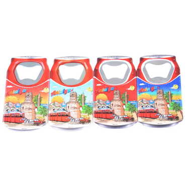 Antalya Themed Customised UV Printed Coca Cola Bottle Shape Plastic Base Bottle Opener 43x80 mm - 2