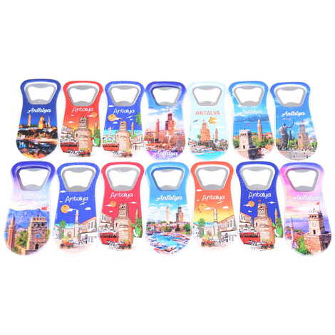 Antalya Themed Customised Uv Printed Plastic Base Plastic Base Bottle Opener 95x43 mm - 3