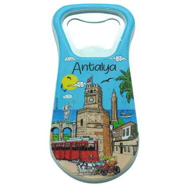 Antalya Themed Customised Uv Printed Plastic Base Plastic Base Bottle Opener 95x43 mm - 4