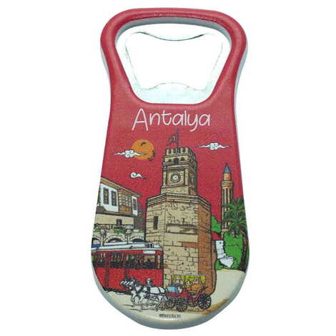 Antalya Themed Customised Uv Printed Plastic Base Plastic Base Bottle Opener 95x43 mm - 12