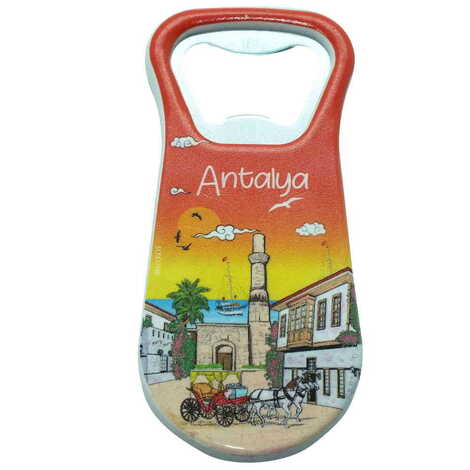 Antalya Themed Customised Uv Printed Plastic Base Plastic Base Bottle Opener 95x43 mm - 14