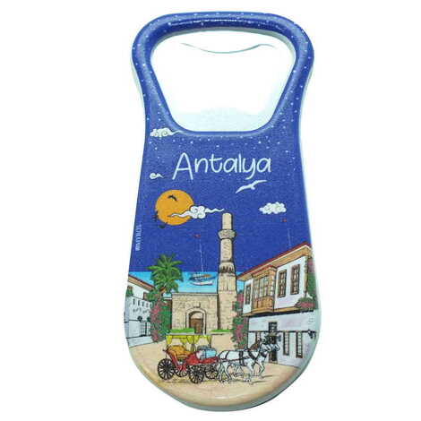 Antalya Themed Customised Uv Printed Plastic Base Plastic Base Bottle Opener 95x43 mm - 16