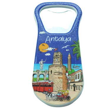 Antalya Themed Customised Uv Printed Plastic Base Plastic Base Bottle Opener 95x43 mm - 17