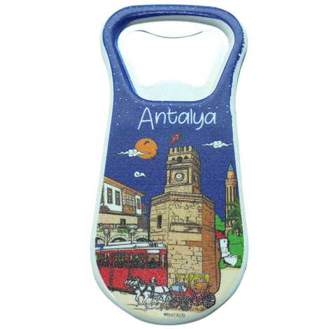 Antalya Themed Customised Uv Printed Plastic Base Plastic Base Bottle Opener 95x43 mm - 18