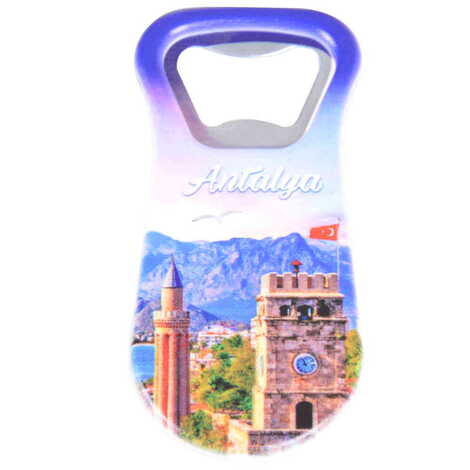 Antalya Themed Customised Uv Printed Plastic Base Plastic Base Bottle Opener 95x43 mm - 19