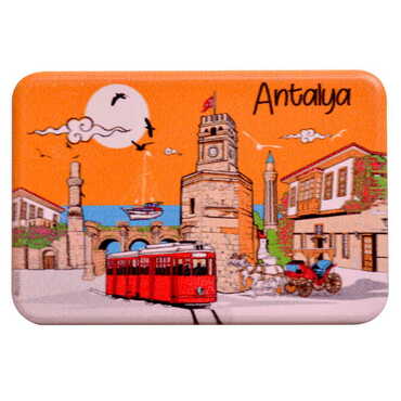 Antalya Themed Customised UV Printed Plastic Base Rectangle Fridge Magnet 80x50 mm - 6