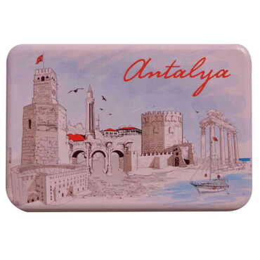 Antalya Themed Customised UV Printed Plastic Base Rectangle Fridge Magnet 80x50 mm - 8