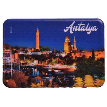 Antalya Themed Customised UV Printed Plastic Base Rectangle Fridge Magnet 80x50 mm - 19