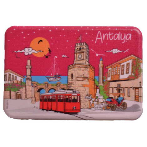 Antalya Themed Customised UV Printed Plastic Base Rectangle Fridge Magnet 80x50 mm - 20