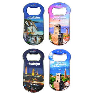 Antalya Themed Customizable Metal Magnetic Bottle Opener 90x45 mm - 3