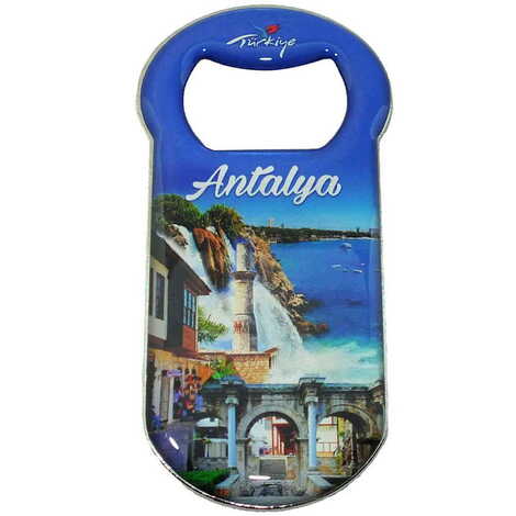 Antalya Themed Customizable Metal Magnetic Bottle Opener 90x45 mm - 4