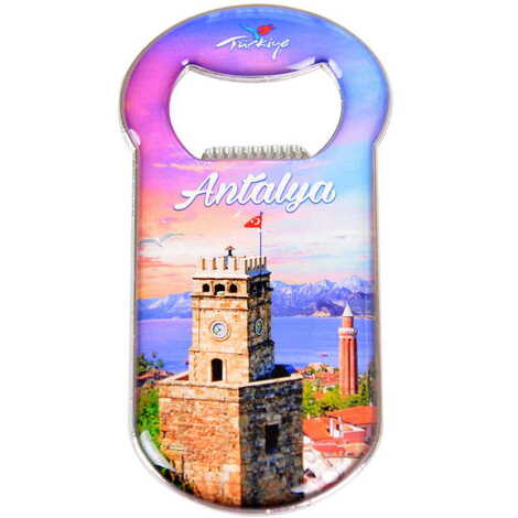 Antalya Themed Customizable Metal Magnetic Bottle Opener 90x45 mm - 5