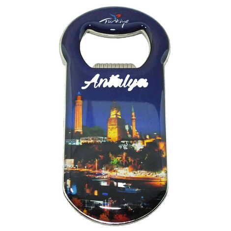 Antalya Themed Customizable Metal Magnetic Bottle Opener 90x45 mm - 6