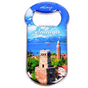 Antalya Themed Customizable Metal Magnetic Bottle Opener 90x45 mm - 7