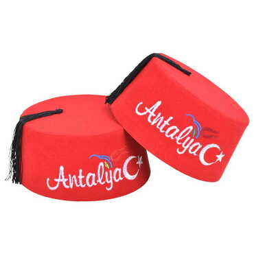 Antalya Themed Embroidered Fez - 3