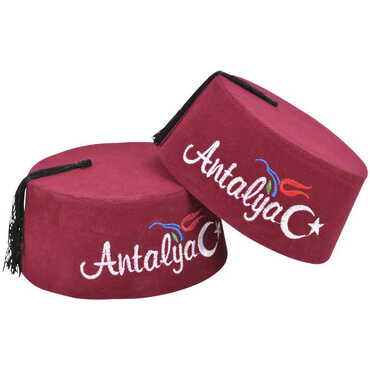 Antalya Themed Embroidered Fez - 5