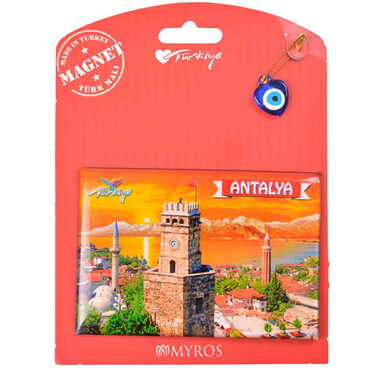 Antalya Themed Epoxy Dome Backing Card Souvenir Fridge Magnet - 7