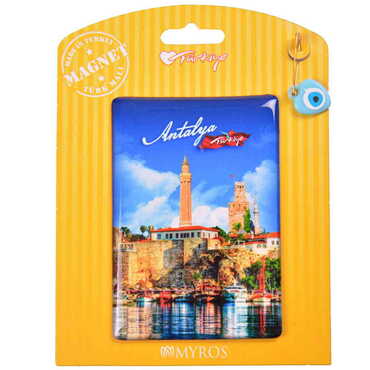 Antalya Themed Epoxy Dome Backing Card Souvenir Fridge Magnet - 11