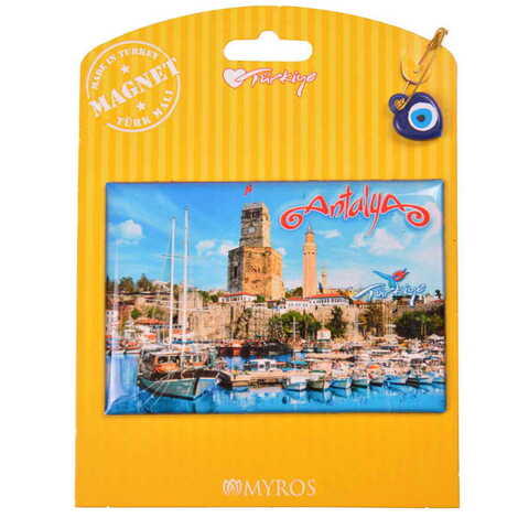 Antalya Themed Epoxy Dome Backing Card Souvenir Fridge Magnet - 18