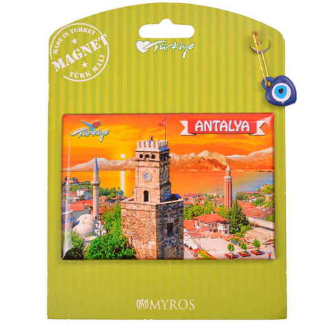 Antalya Themed Epoxy Dome Backing Card Souvenir Fridge Magnet - 20