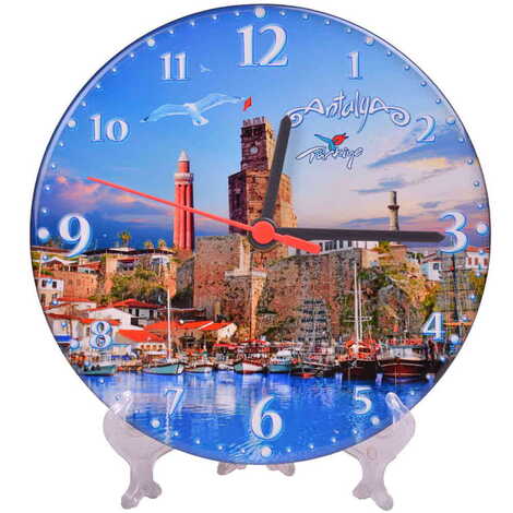 Antalya Themed Epoxy Wall Clock Home Decoration 20 Cm - 5