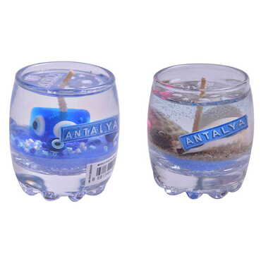 Antalya Themed Glass Transparent Gel Candle - 2