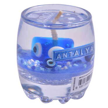 Antalya Themed Glass Transparent Gel Candle - 3