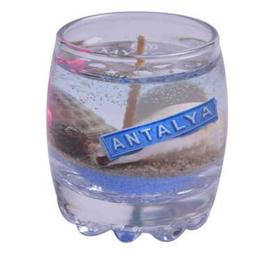 Antalya Themed Glass Transparent Gel Candle - 4