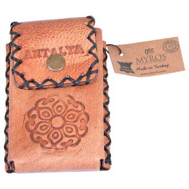 Antalya Themed Leather Cigarette Case - 14