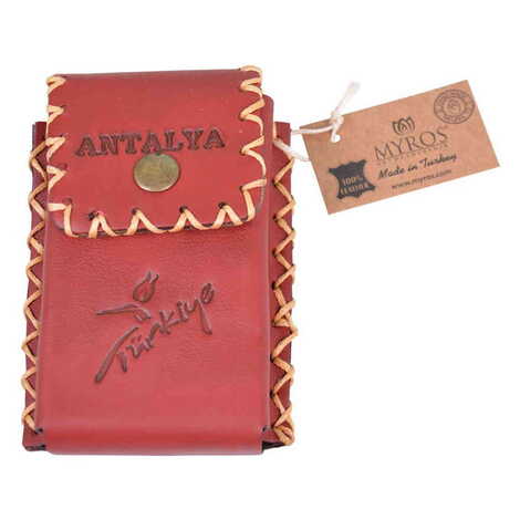 Antalya Themed Leather Cigarette Case - 16