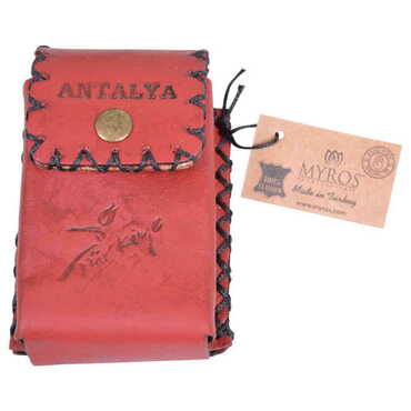 Antalya Themed Leather Cigarette Case - 17