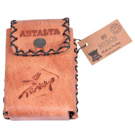 Antalya Themed Leather Cigarette Case - 19