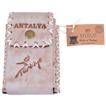 Antalya Themed Leather Cigarette Case - 22