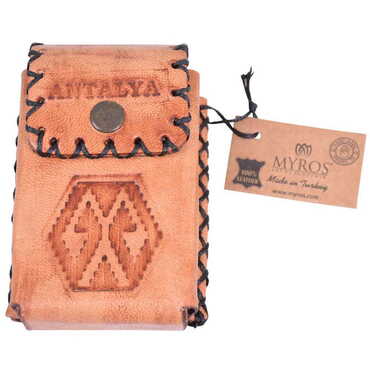 Antalya Themed Leather Cigarette Case - 23