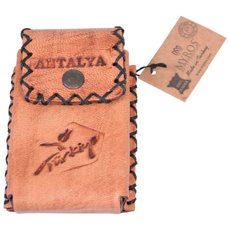 Antalya Themed Leather Cigarette Case - 24