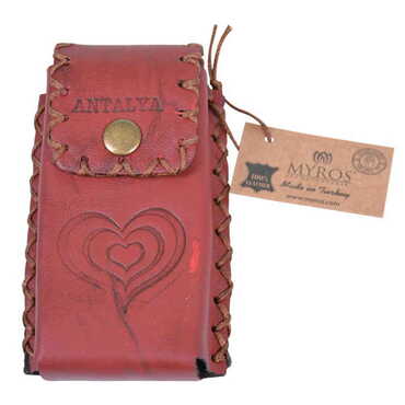 Antalya Themed Leather Cigarette Case - 26