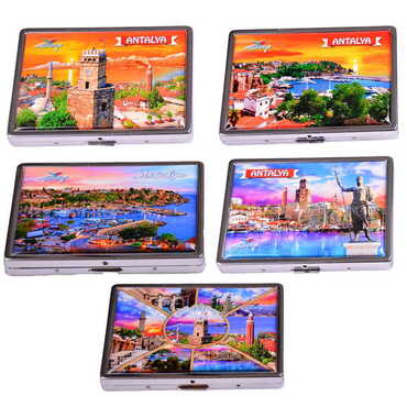 Antalya Themed Metal Cigarette Case 103x80x11 mm - 2