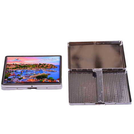 Antalya Themed Metal Cigarette Case 103x80x11 mm - 3