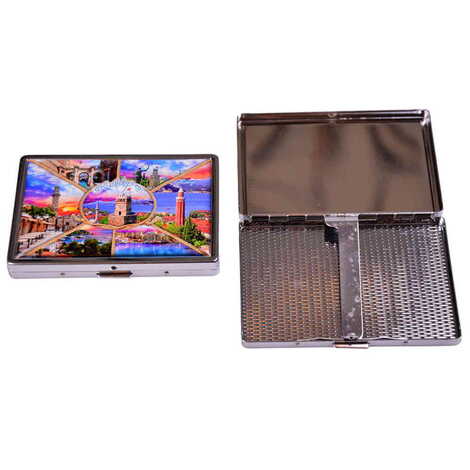 Antalya Themed Metal Cigarette Case 103x80x11 mm - 4