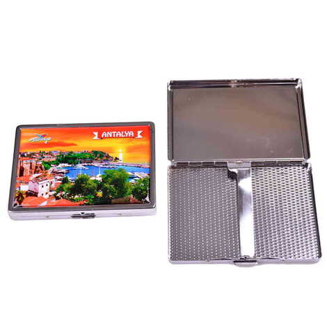 Antalya Themed Metal Cigarette Case 103x80x11 mm - 7