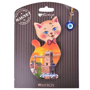 Antalya Themed Plastic Base UV Printed Custom Backing Carded Fridge Magnet - 23