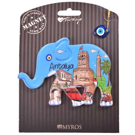 Antalya Themed Plastic Base UV Printed Custom Backing Carded Fridge Magnet - 25