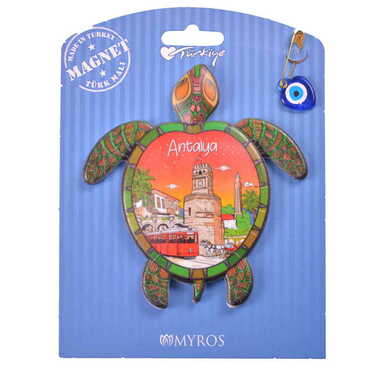 Antalya Themed Plastic Base UV Printed Custom Backing Carded Fridge Magnet - 27