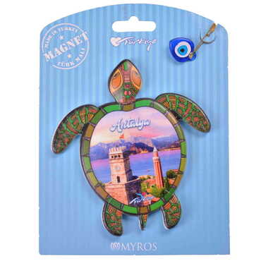 Antalya Themed Plastic Base UV Printed Custom Backing Carded Fridge Magnet - 28