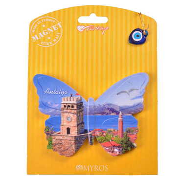 Antalya Themed Plastic Base UV Printed Custom Backing Carded Fridge Magnet - 35