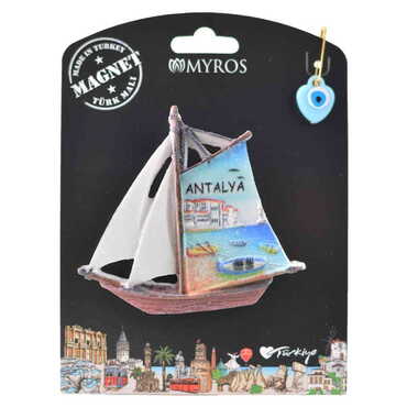 Antalya Themed Polyester UV Printed Custom Backing Carded Fridge Magnet - 4